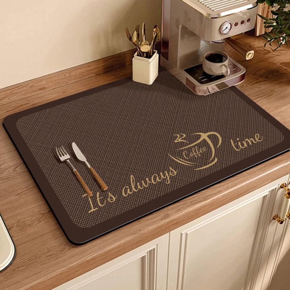 Абсорбирующий коврик для слива воды на кухне, утолщенный коврик для посуды, подставка для кофемашины, декор стола