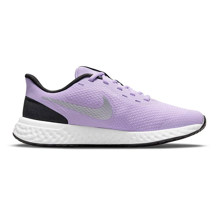 Nike Кроссовки для детей Nike Revolution 5 GS Лиловые Фиолетовые Темно-Дымчато-Серые Белые BQ5671-509