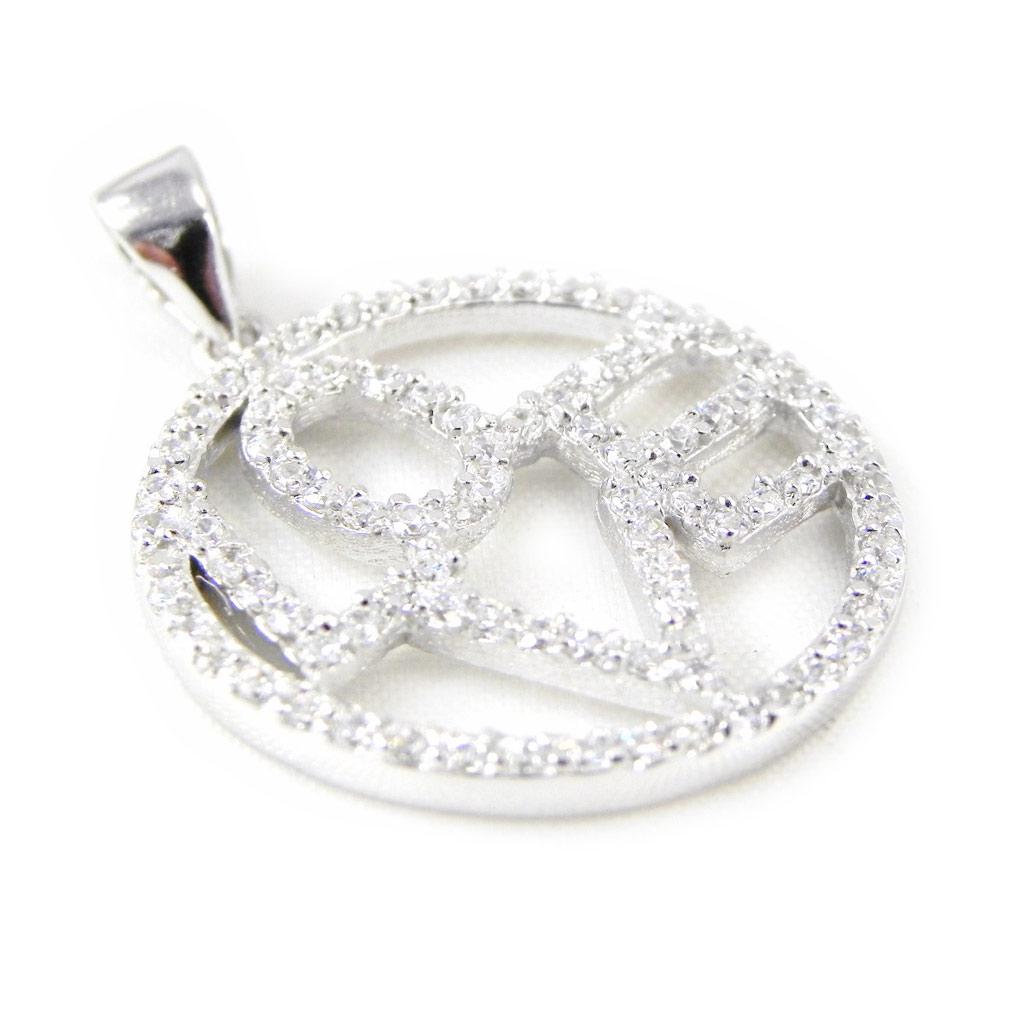 Les Trésors De Lily [H0473] - Серебряный кулон «Любовь» Серебро белое (родиевое покрытие) - 22 мм