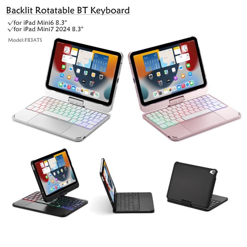 Цветной Bluetooth-кейс-клавиатура с подсветкой и вращением для iPad Pro 11