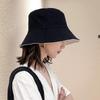 JK Solid Color Double-side Wear Women Bucket Hat Vintage Wide Brim Fordable Fishermen Cap Korean Girl Outdoor Beach Tour Sun Cap