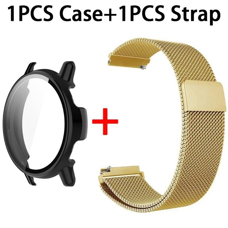 Strap + Case Cover for Garmin Vivoactive 5 / Active 5 Stainless Steel Band for Garmin Active5 Wristband Protective Shell
