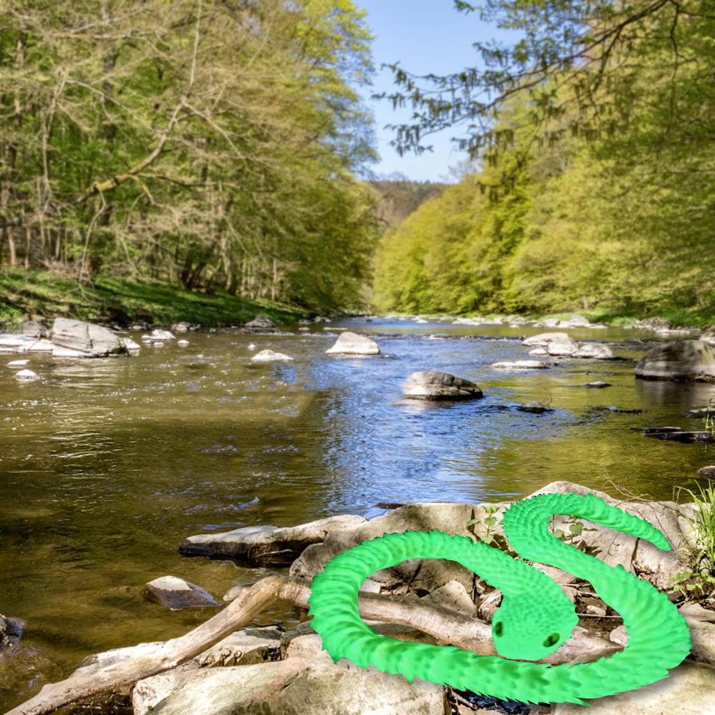 3D-печатные светящиеся радужные трансграничные поделки украшения подарок креативные ручные 3D-печатные украшения для автомобиля в виде змеи