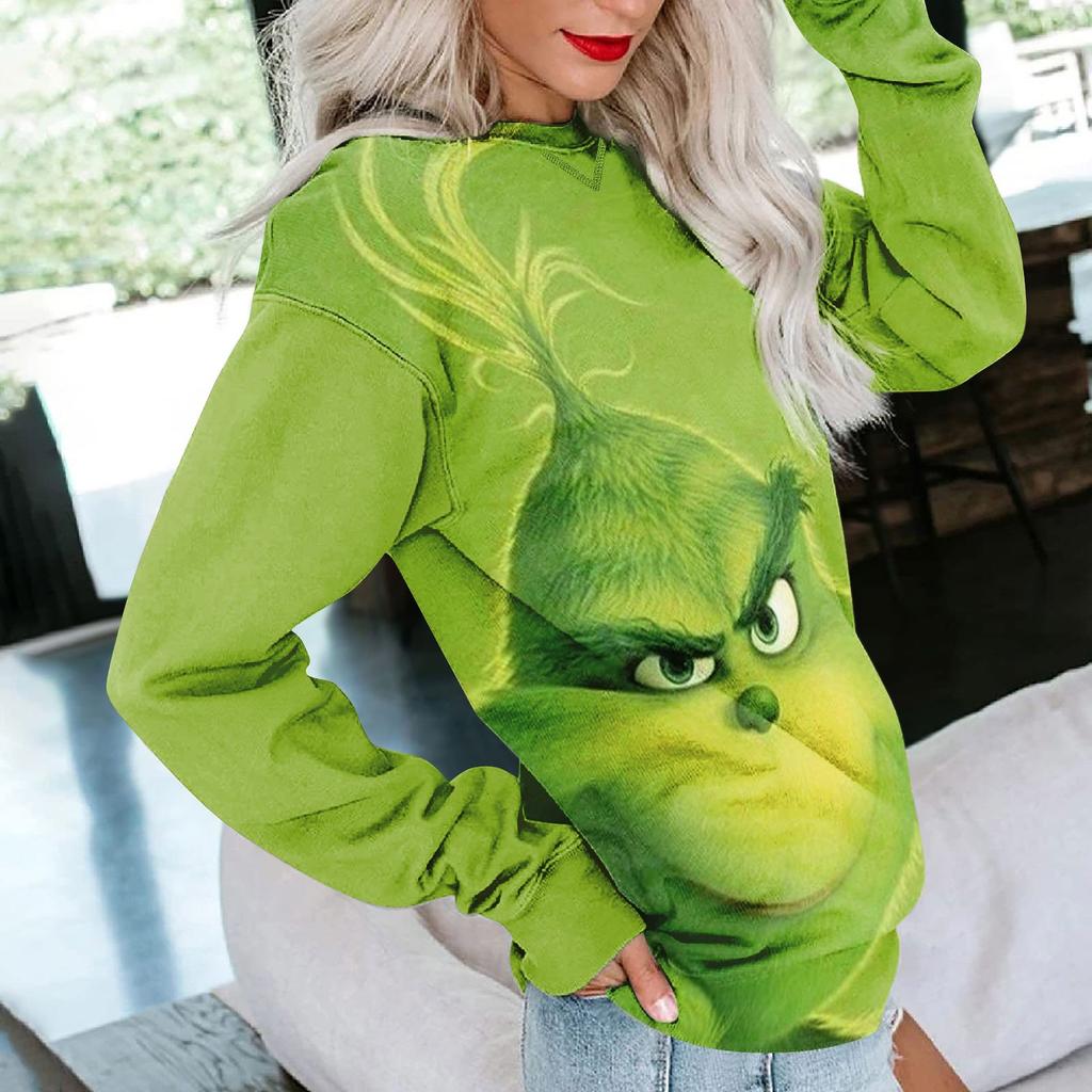 Женская повседневная толстовка с круглым вырезом, свободные мягкие пуловеры с длинными рукавами и принтом, топы