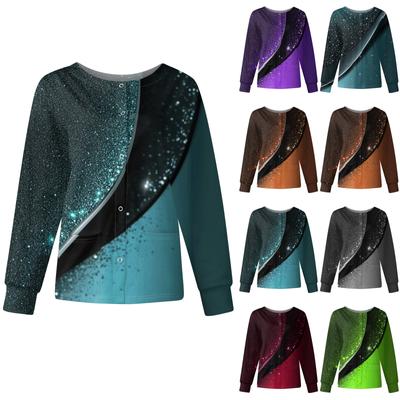 Женский повседневный однобортный однобортный защитная одежда с длинными рукавами и цветочным принтом, кардиган, топ