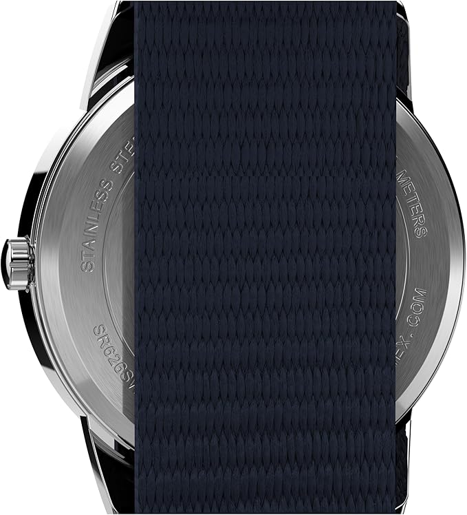TIMEX Easy Reader TW2U85000 Кварцевые часы Синий циферблат Черный кожаный ремешок Мужские Япония Оригинал