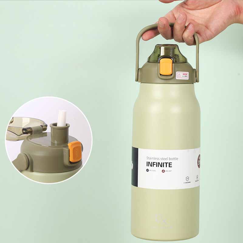 Tumbler Thermo Bottle Large Capacity With Straw Stainless Steel Thermal Water Bottle Cold and Hot Thermos Cup Vacuum Flask Gym