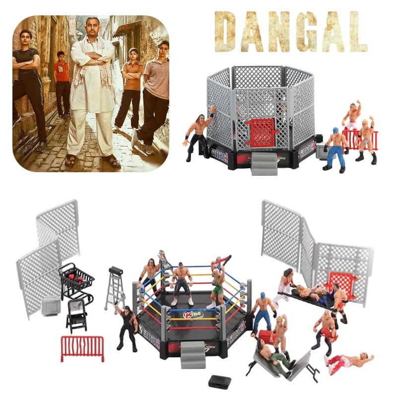 Набор Арена Шуайцзяо Прочная пластиковая модель сцены с фигурками борцов Отлично подходит для детей