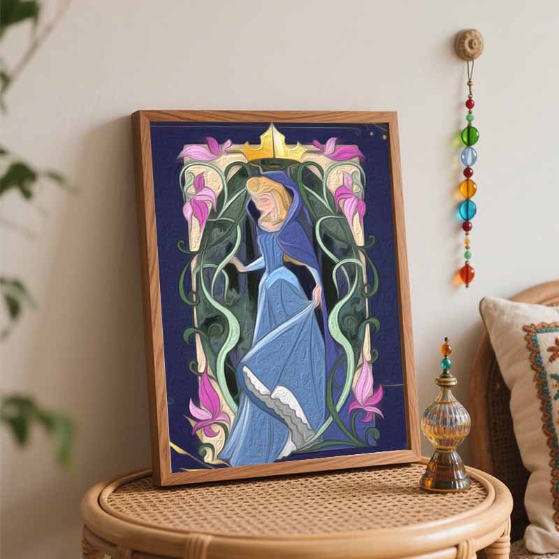 Disney Sleeping Beauty Aurora Oil Painting Kit Home Decor Gift
