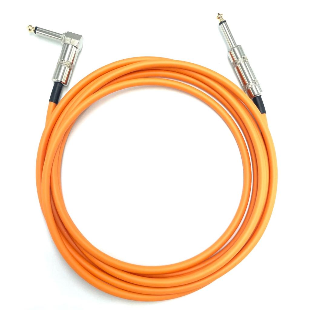 KMsound CANARE Shielded Cable Orange Plug Variation Selection MADE IN JAPAN GS-6 [1m-5m] [L-L/L-S/S-S] (L-S Plug, 2m)