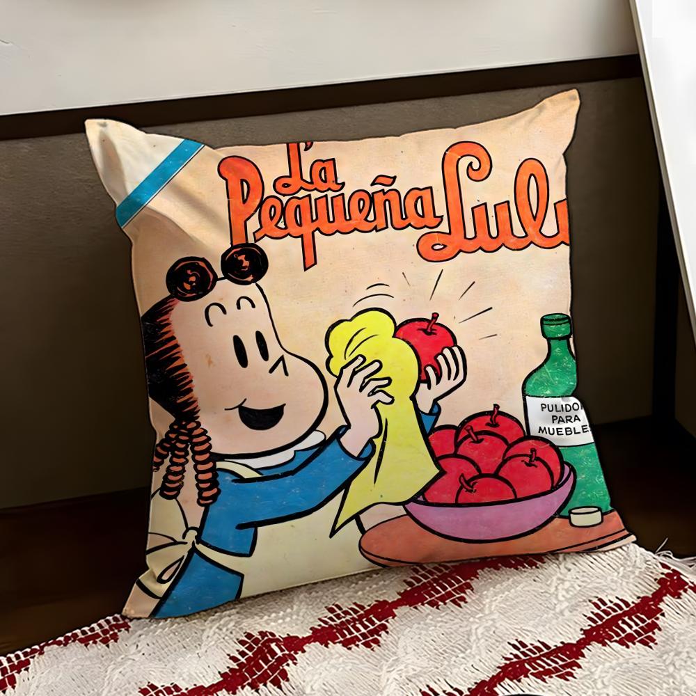 The Little LLulu Show Cushion Cover Reversible Soft Durable Pillow Cover Home Car MultiScene Use for Daily Comfort