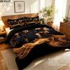 Chicago Fire Pattern Bedding Quilt Set Quilt Cover Pillowcase Home Birthday Gift(1 * duvet cover + 2 * pillowcase, without core)