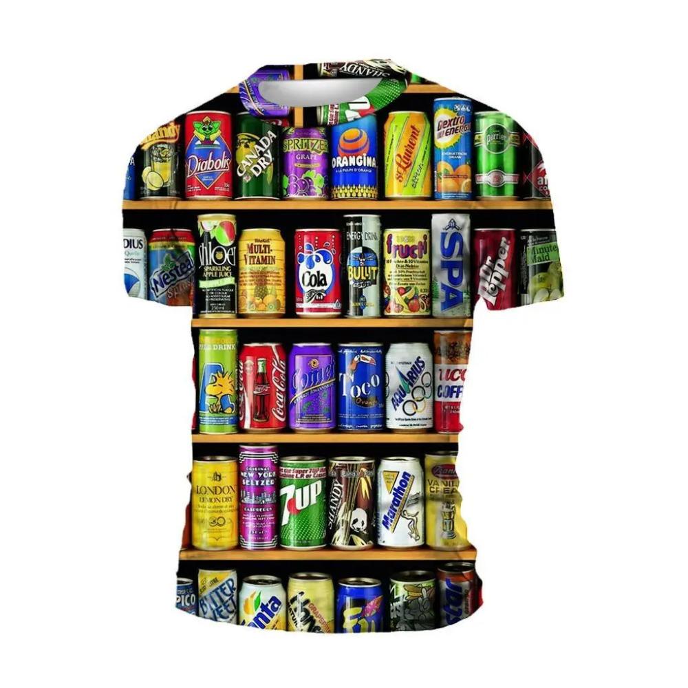 Мужские и женские 3D-печатные дышащие быстросохнущие футболки с круглым вырезом и короткими рукавами для летнего пивного фестиваля