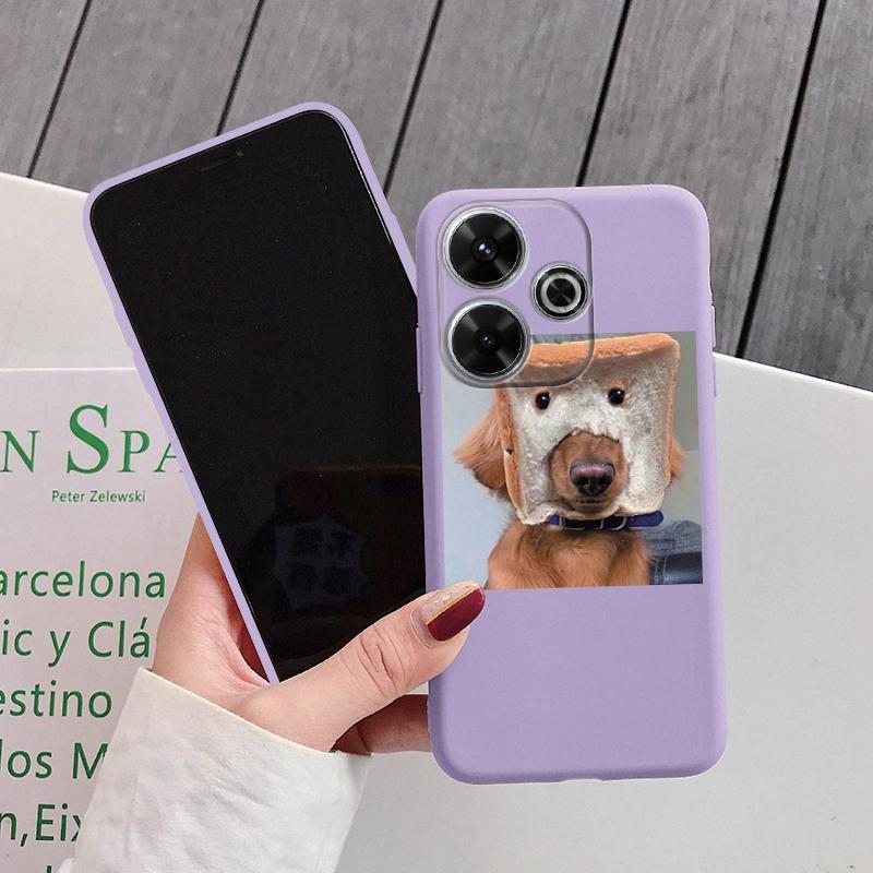 Мягкий силиконовый чехол Funny Dog для Redmi Note 13 Pro 13C 14 Poco C65 Samsung A55 M35 S24 Xiaomi iPhone Huawei Honor 200 Realme 9 Camera Противоударный чехол