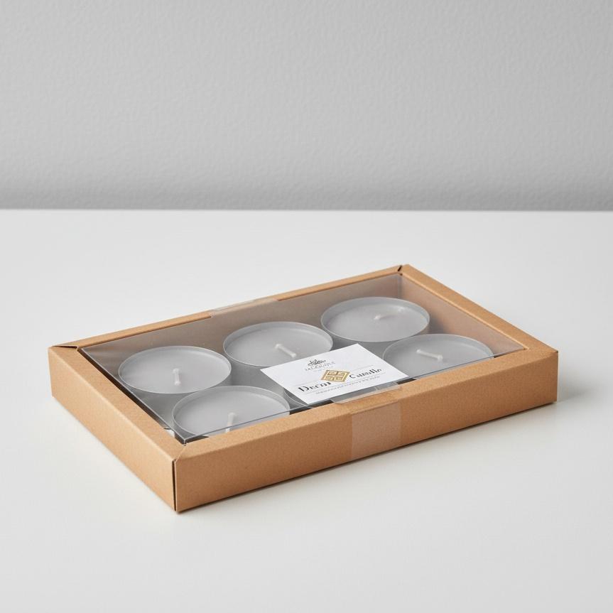 Komplet Świec Tealight Max 6 Szt Szary