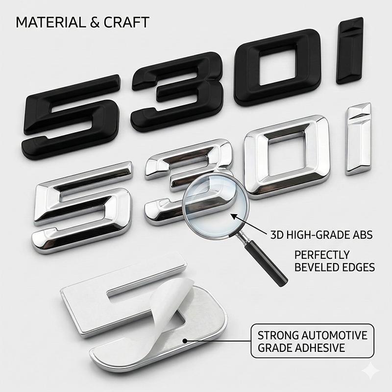 Gloss Black 520i 530i 540i 520d 530d 540d Rear Trunk Emblem Badge Sticker For BMW 5 Series G30 F10 Car Styling Accessories