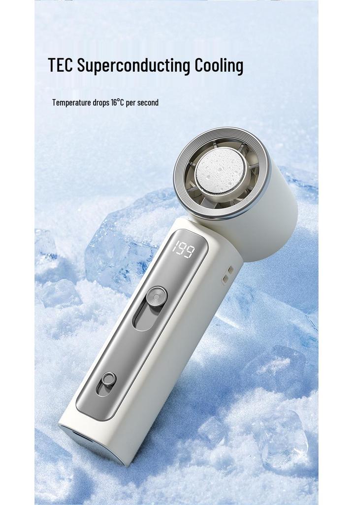 2026 Mini Handheld Cooling Fan: Silent, USB-Charged, 199 Cooling Levels