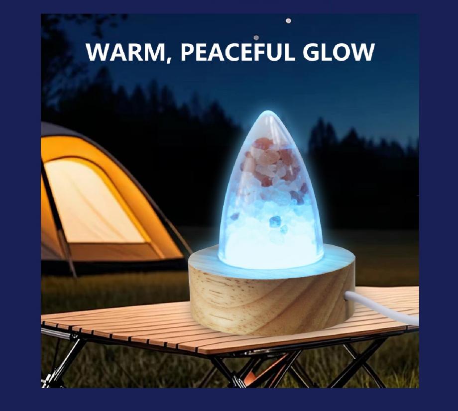 USB Himalayan Salt Lamp with 8 Colors Changing • Natural Crystal Salt Rock • Safe Low Voltage (5V) • Perfect Gift & Mood Lighting