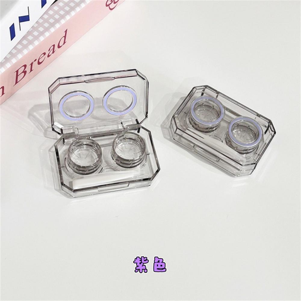 Ins Contact Lens Box Transparent Travel Contact Lens Holder Portable Lens Case Eco-Friendly For Pocket Compact Storage Makeup