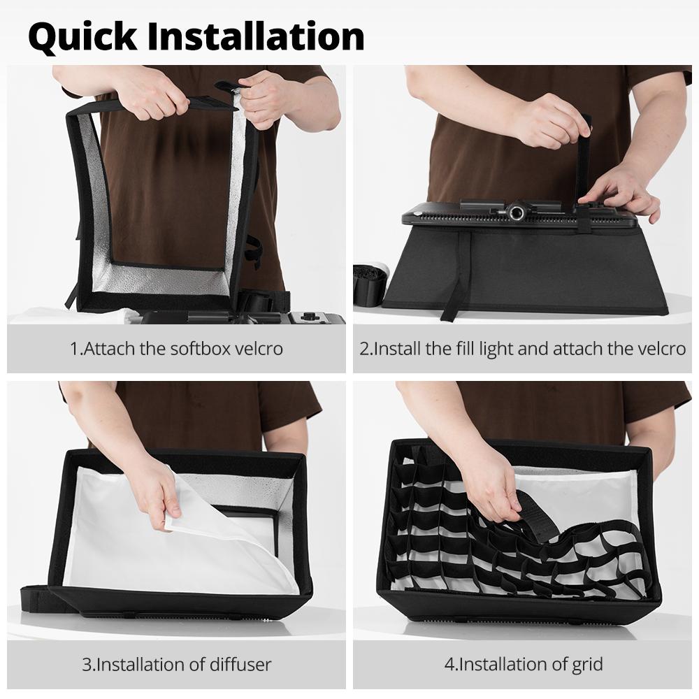 Godox LEDP260C LED Video Soft Light Diffuser Honeycomb Grid Softbox for Godox LED Video Light (Softbox Only)