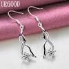 925 Sterling Silver AAA Zircon Earrings Wedding Jewelry