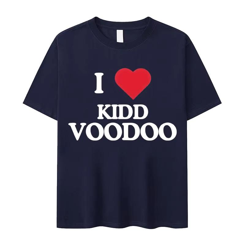 I Love Kidd Voodoo Album Tour 2026 Pattern Tshirt Summer Mens Women Hiphop Classic Pure Cotton Hot Sale Pop Top