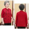 Middle-aged and Elderly Women's Spring and Autumn Sweater Temperament Elegant Elderly Clothes
