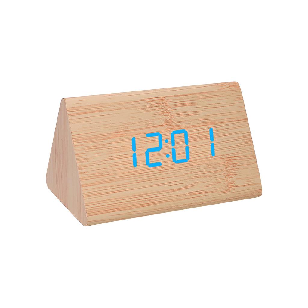 Bedroom Clock, Wooden Digital Alarm Clock, Adjustable Volume, Dimmer, Living Room Wooden Decoration