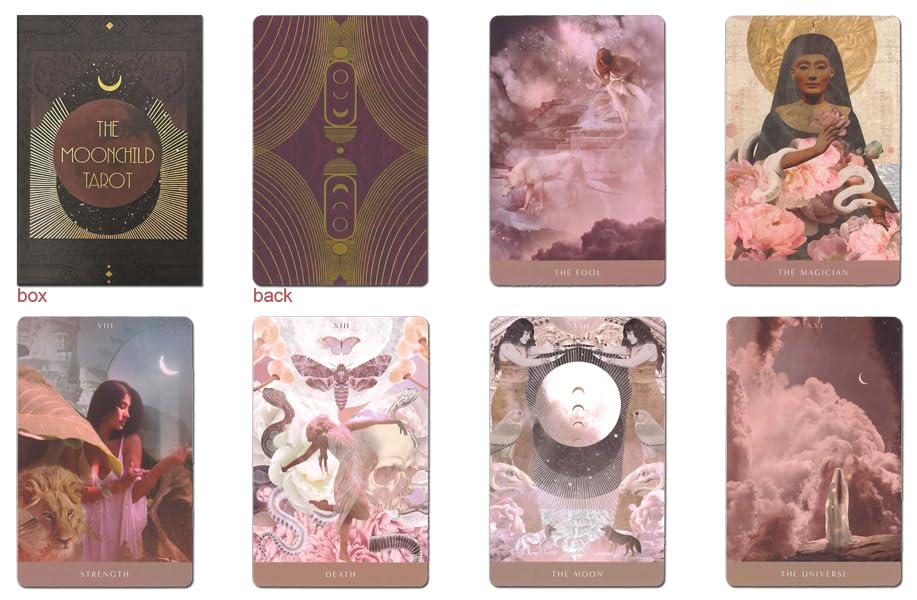 Nichiyu Tarot Set Tarot Shadow Work with Japanese instruction manual and Shadow Tarot Cards Filled with Magical 81-card [Moonchild - Edition] "Pocket