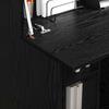 Desk Black Oak Effect 71.5 x 31.5 x 106.5 cm