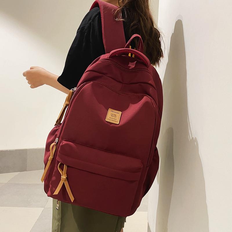 Школьный рюкзак, однотонный рюкзак для старшеклассников, студенческий кампус, рюкзак для женщин и мужчин