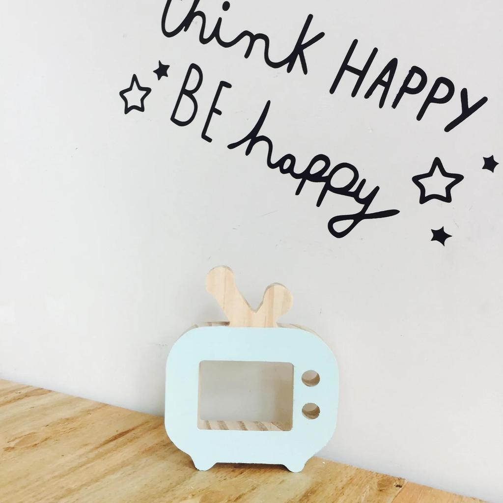 New Home Decoration Crafts Statue Wooden TV Set Toys Modeling Decor Creative Christmas Kid's Children Room Decor Toys Props Gift