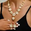 European & American Hot-Selling Pearl & Rhinestone Jewelry Set for Weddings