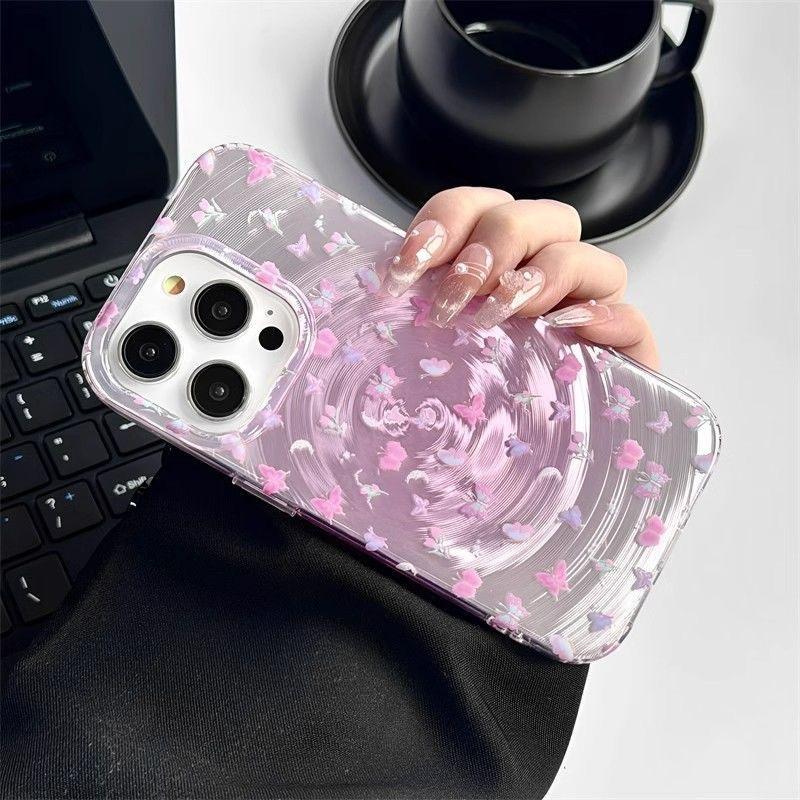 Чехол для телефона Vortex Laser для iPhone 11 Fundas iPhone 13 16 Pro Max 14 15 12 13promax, противоударный, мягкий, из ТПУ, чехол-бабочка