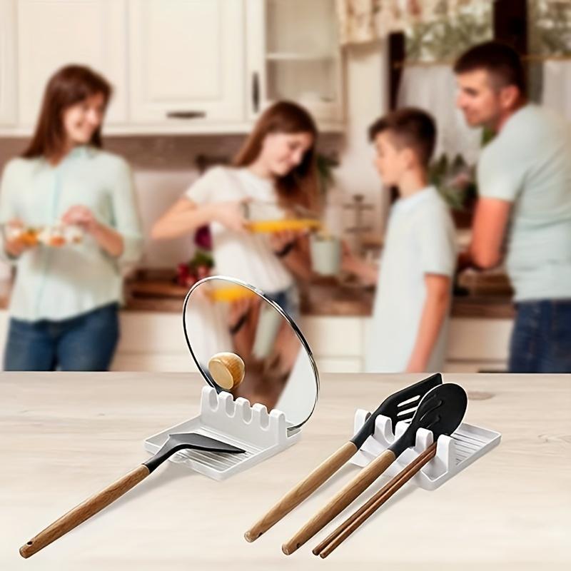 Utensil Holder For Countertop Spatula Pot Lid Cooking Holders Kitchen Tool Gadget Spoon Rest Stove Top Large Rest Hanging Hook Ladle Holder For Counte