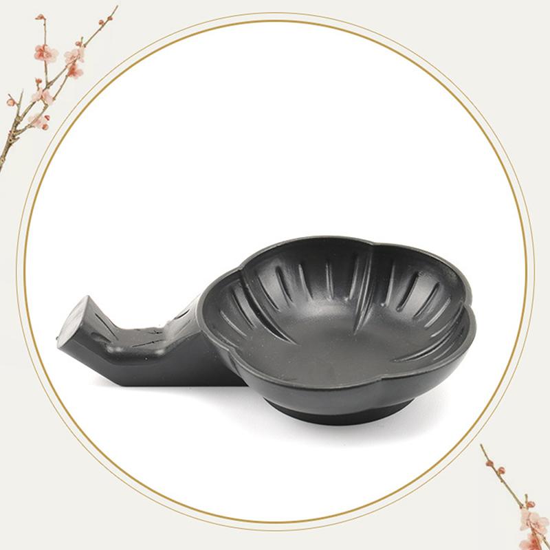 2 шт., кисть для письма, держатель для ручек, чернильная каменная тарелка, форма цветов, пластиковая пластина с чернилами, принадлежности для китайской каллиграфии, художественная живопись