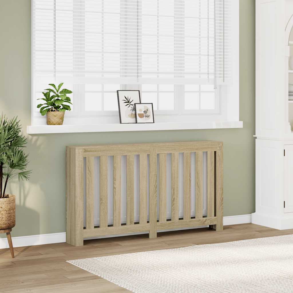 Radiator Cover in Sonoma Oak Finish 149 x 20 x 82 cm Engineered Wood