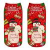  Comfortable Christmas Cotton Sock Slippers Short  Print  Socks 