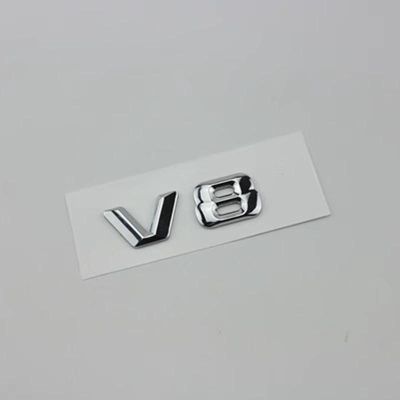 1 шт. Автомобильная наклейка ABS с обозначением объема двигателя V6 V8 V10 V12, боковая наклейка на автомобиль, задний значок на багажник Для Mercedes-Benz BMW