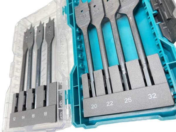 Набор плоских сверл по дереву Makita из 8 штук с кейсом Сверло по дереву Лопаточное сверло E-08707 [Товар]