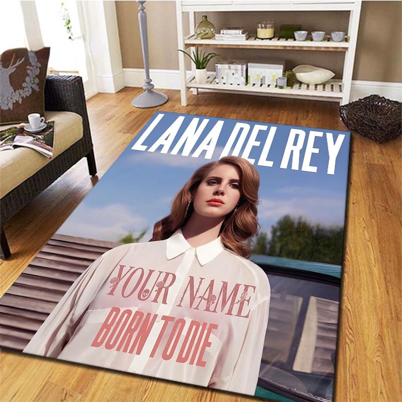 Lana Del Rey Fan Art Custom Name Carpet Rug For Living Room Bedroom Home Sofa Decoration Kids Play Nonslip Floor Mat