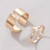 2Pcs/Set Adjustable Couple Rings Heart/Moon/Star/Dolphin Shape Jewelry Creative Exquisite Open Rings for Gifts
