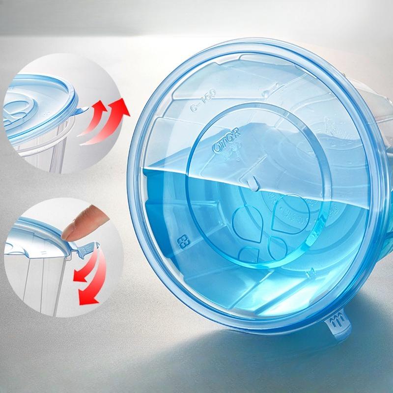 Disposable PP Plastic Round Food Container with Lid Transparent Takeout Bowl