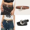 Korean Style Pu Leather Belt For Women With Vintage Handcrafted Rope Detailing For Daily Use