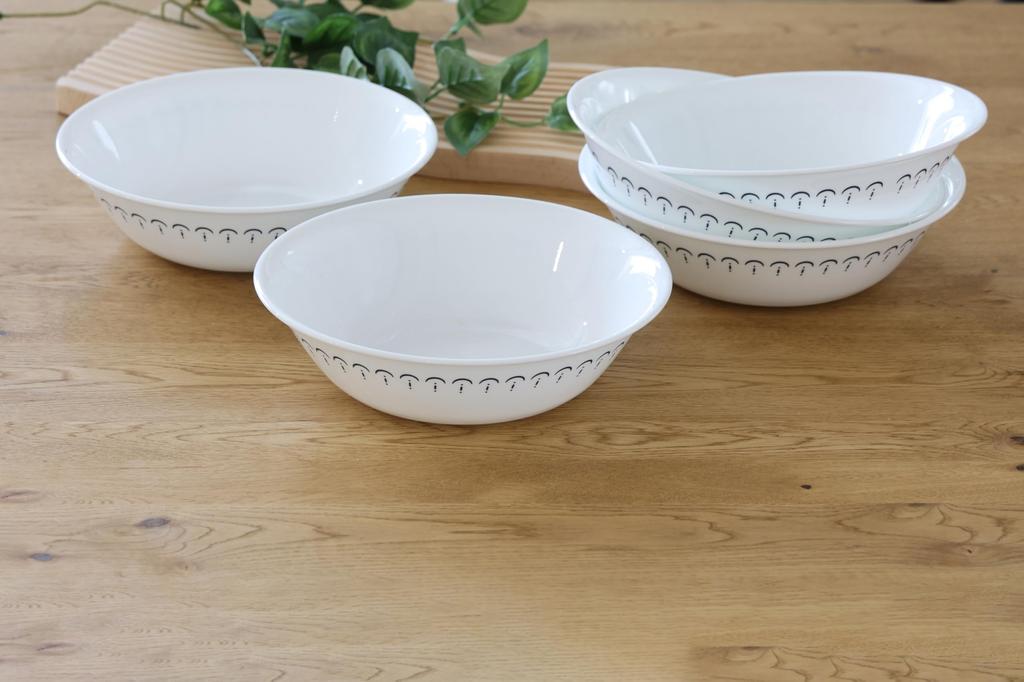 PEARL METAL CORELLE Outer Diameter X Height Caspian Lace Large Set of Plate, Dish, 21.5 6cm, Shatter-Resistant, Lightweight, Bowl, J432-CPL, 5,