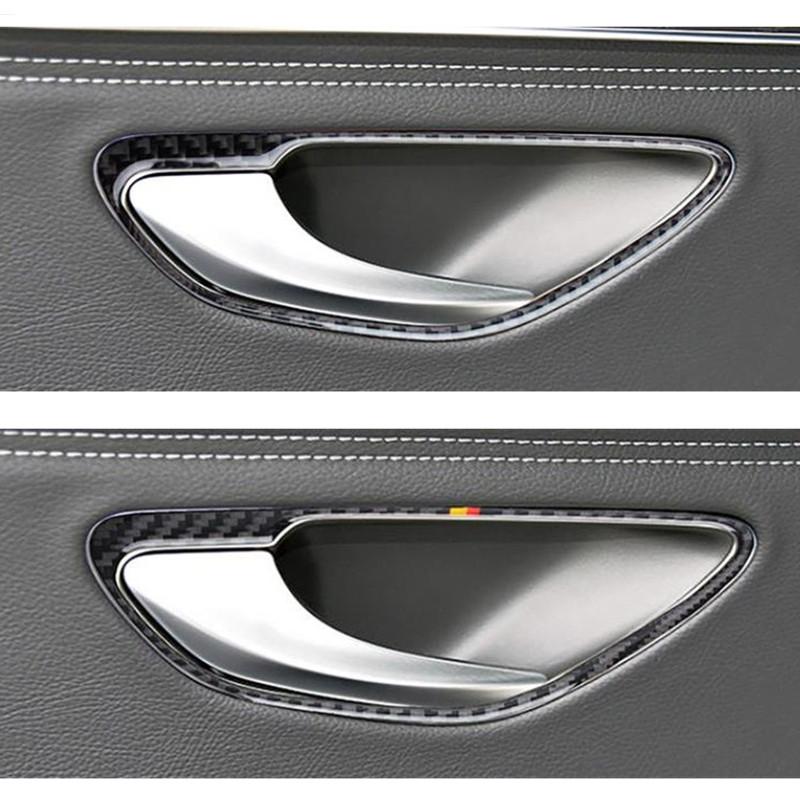 Для Mercedes Benz C Class W205 2015-2018 GLC X253 2016-2018 карбоновая внутренняя дверная ручка автомобиля, декоративная накладка, накладка