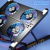 Aluminum Laptop Cooling Pad LED Gaming Laptop Coolers Quiet Cooling Fan Folding Bracket for Laptop Height Stand