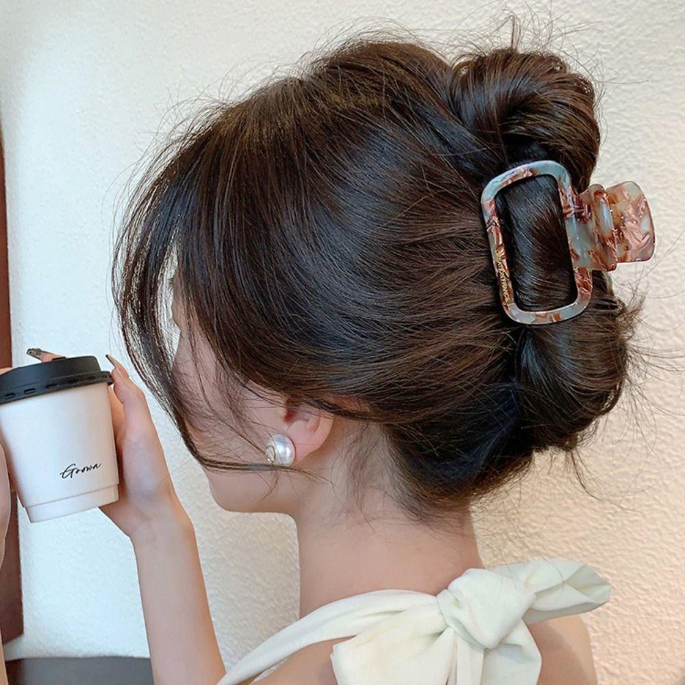 Мини-зажим для волос, крабик для волос Y2K, квадратные заколки, японские ацетатные заколки для волос, аксессуары для волос