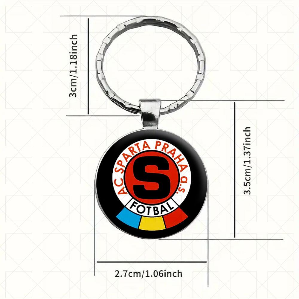 1 шт. ФК «Спарта» Кроссбоди Брелок Прочный Сделай сам Брелок для ключей автомобиля Аксессуары Сувенирный подарок для мужчин Женщин Футбольных фанатов
