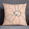 Abstract Brown Flower Decorative Pillowcase Living Room Office Ornaments Home Pillowcase